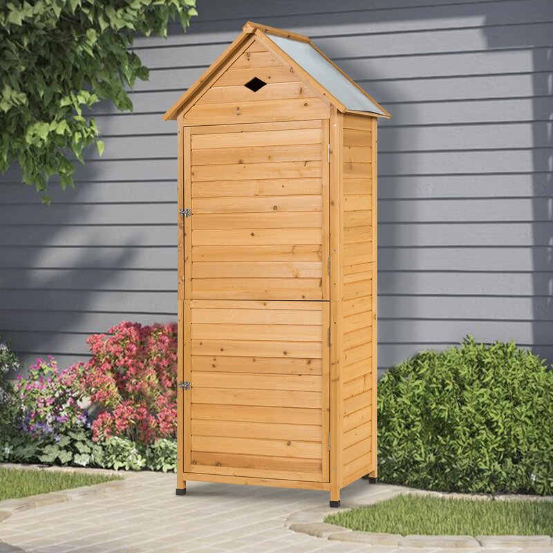 Forclover Outdoor Garden 3 Ft W X 2 Ft D Vertical Tool Shed And Reviews